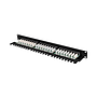 Lanberg 19" 1U patch panel 24 port, Cat.6A UTP with shelf, black