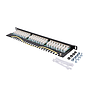 Lanberg patch panel 24 port 0.5U, cat. 5e, shielded, black