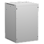 Netrack 19" wall-mount rack cabinet, 18U 600*600, glass door, grey, flat-pack