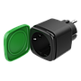 Nutikodu välipistik, Wi-Fi, IP44, 1*CEE7/3, 13A, must-roheline 