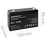 Qoltec AGM battery 6V 12Ah, maintenance-free, efficient, LongLife, for UPS, scale, cash register