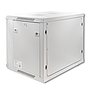 Qoltec 19" wall-mount rack cabinet 9U 600*500*450, with glass door, gray