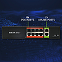 Qoltec unmanaged FE PoE switch, 8*RJ45 PoE (120W budget), 2*RJ45 uplink 10/100Mb/s