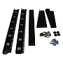 2-post 12U desktop server rack, small open frame 19" computer rack, compact network rack for AV/studio/data/IT equipment (50kg) - free standing two-post home/office rack
