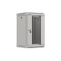 Lanberg 10" wall-mount rack cabinet 9U/300*300 with glass door, grey, flatpack