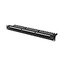 Lanberg 19" 1U patch panel 24 port, Cat.6A UTP with shelf, black