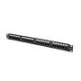 Lanberg 19" 1U 24 port patch panel, Cat.6 UTP, black