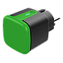 Nutikodu välipistik, Wi-Fi, IP44, 1*CEE7/3, 13A, must-roheline 