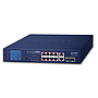 Planet 8-port 10/100/1000T 802.3at PoE + 2-port 10/100/1000T + 2-port 1000X SFP Ethernet switch with PoE LCD monitor