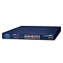 Planet 16-port 10/100/1000T 802.3at PoE + 2-port Gigabit SFP Ethernet switch with LCD PoE monitor