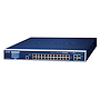 Planet L3 24-port 10/100/1000T 802.3bt PoE + 2-port 10GBASE-T + 2-port 10G SFP+ managed switch with LCD touch screen & redundant power